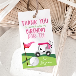 Tags golf verjaardagsbedankje golfen babyshower bedankkaartjes hole-in-one verjaardagsfeestje decor Let's par-Tee cadeaukaartjes afdrukbaar BS46P BT24P