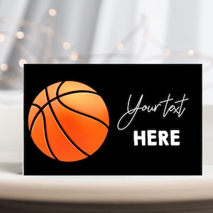 Basket-ball tentes alimentaires fille garçon 13e anniversaire fête décor équipe sportive All Star athlétique étiquettes nourriture marque-place imprimable c'est l'heure du match BT13K