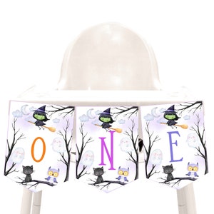 Banderín de Halloween para silla alta, decoración para fiesta de cumpleaños de niños y niñas, guirnalda de disfraces de monstruo espeluznante, banderines imprimibles BT88V