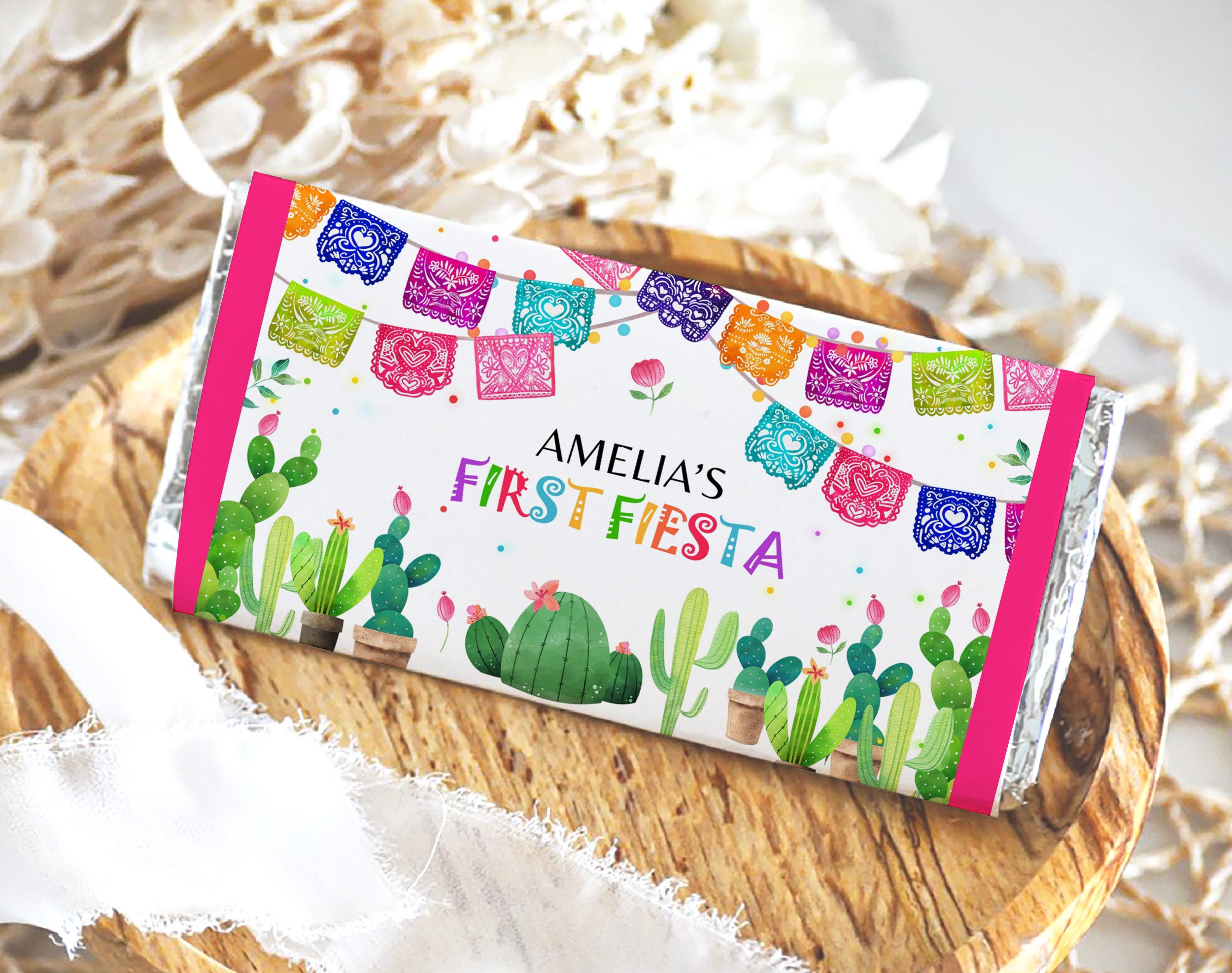 Wrapper Girl Fiesta Birthday Chocolate Wrapper Girl 1st Birthday Party Decor Mexican ...