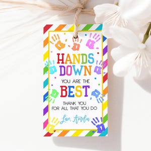 Jij bent zonder twijfel de beste leraar Waardering Bedankkaartje Handdesinfecterend middel Cadeaukaartjes Einde van de school klaspersoneel bedankt afdrukbare TE02R