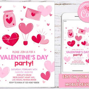 Valentines Day Invitation Brunch Party Invites Happy Valentine - Etsy