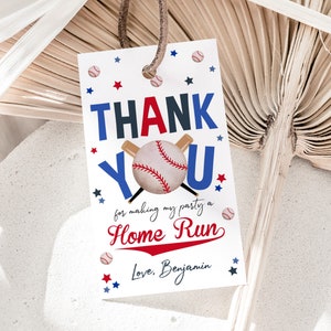Honkbal babyshower gunst Tags Softbal verjaardag bedankkaartjes jongen sport Party Decor All Star Rookie of the Year cadeau afdrukbare BS45 BT68