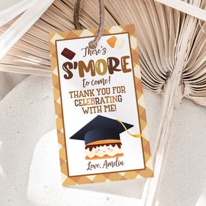 Etiquetas de regalo "S'more to come" Etiquetas de recuerdo de clase de graduación Etiquetas de fiesta de graduación Etiquetas de agradecimiento a maestros Etiquetas de fin de año escolar Imprimibles HL42