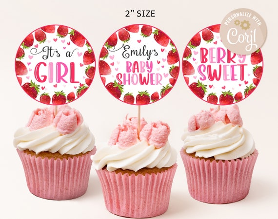 Fun Ice Cream Cupcake Toppers - Colorful Glitter Birthday Party Decor For Boys & Girls Baby Showers