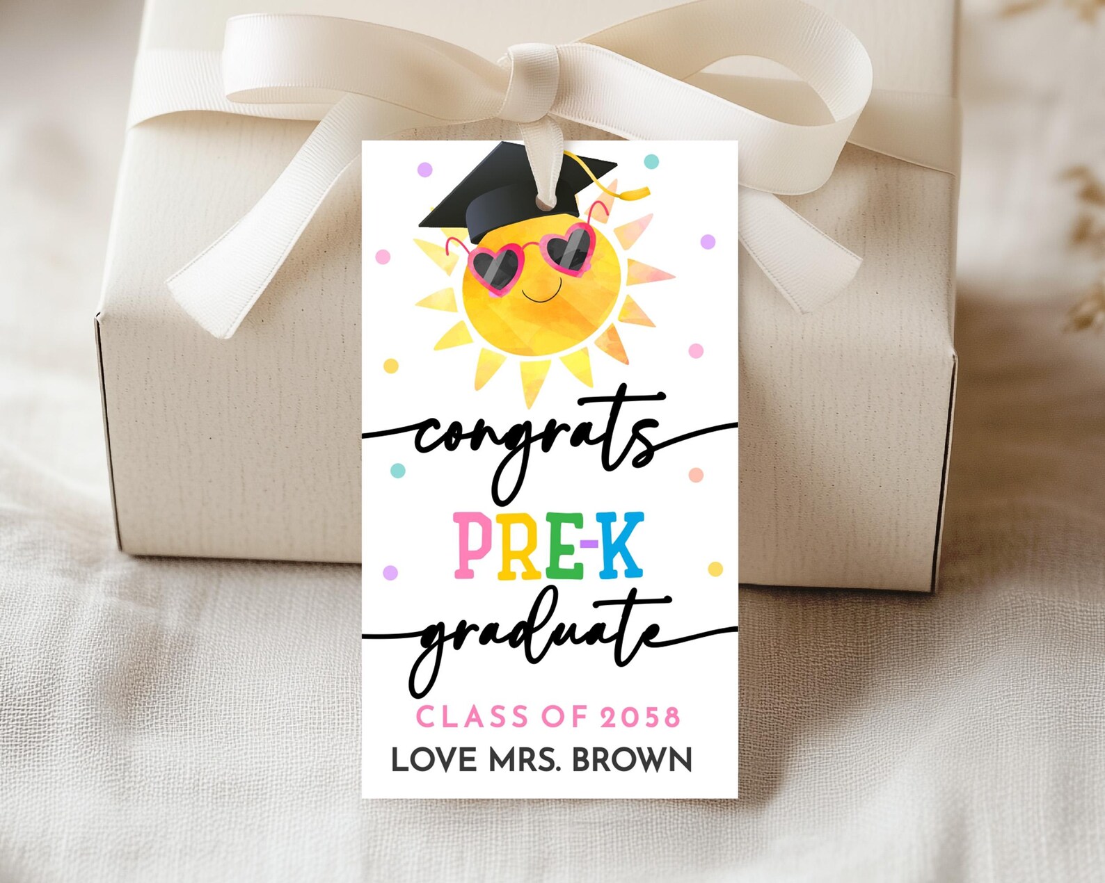Congrats Pre-k Grad Gift Tags Preschool Graduation Favor Tag End of ...