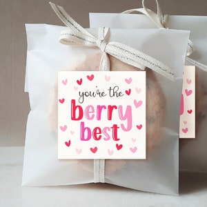 Jij bent de bes beste cadeaukaartje Afdrukbare Valentijnsdag Tags roze rode harten Valentijn stickers partij gunst label leraar klaslokaal HL38