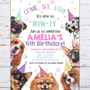 Puppy Dog Birthday Party Paw Theme signature Guest Book Keepsake Gift