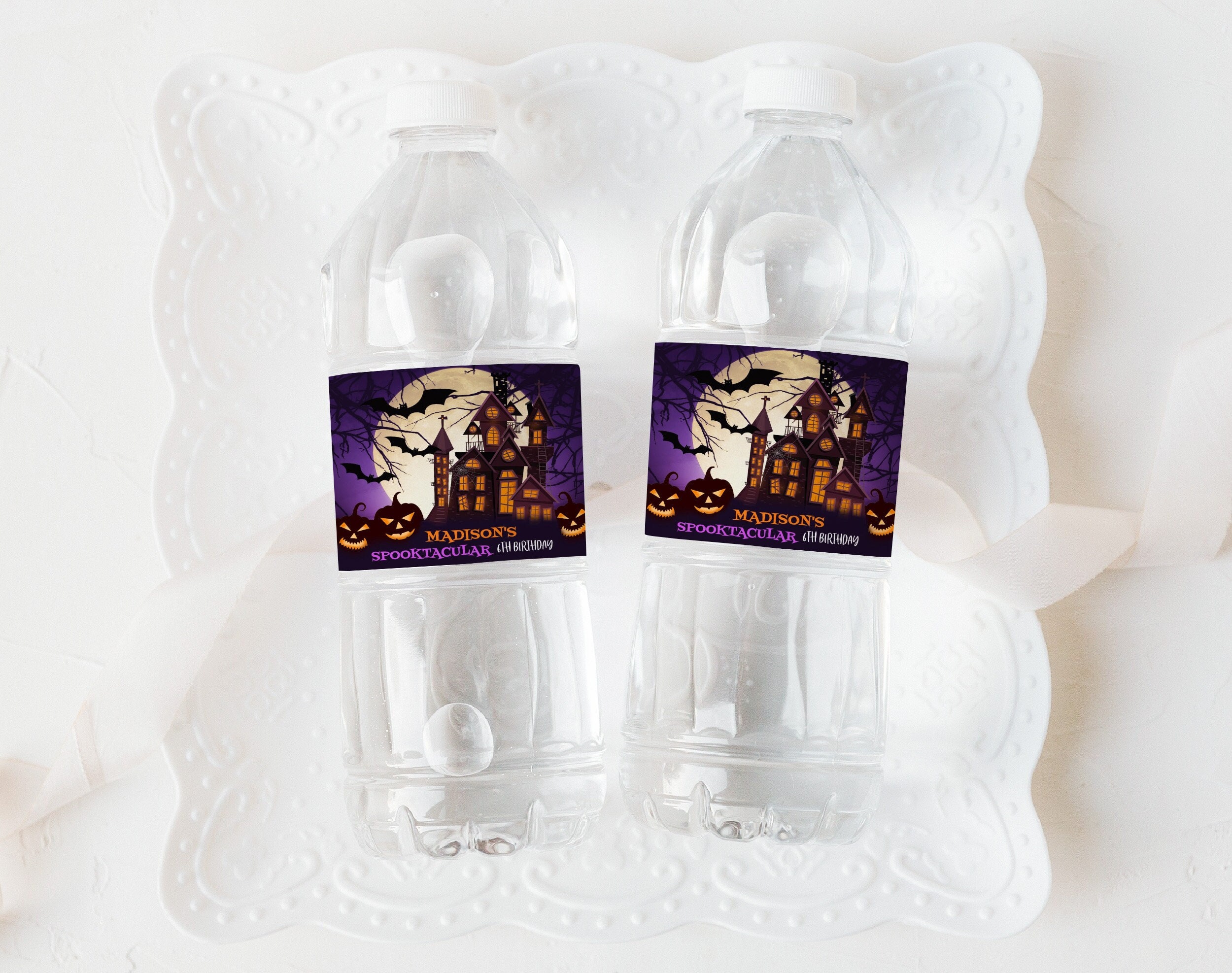 Halloween Water Bottle/Cup Stickers - Fabulously Planned