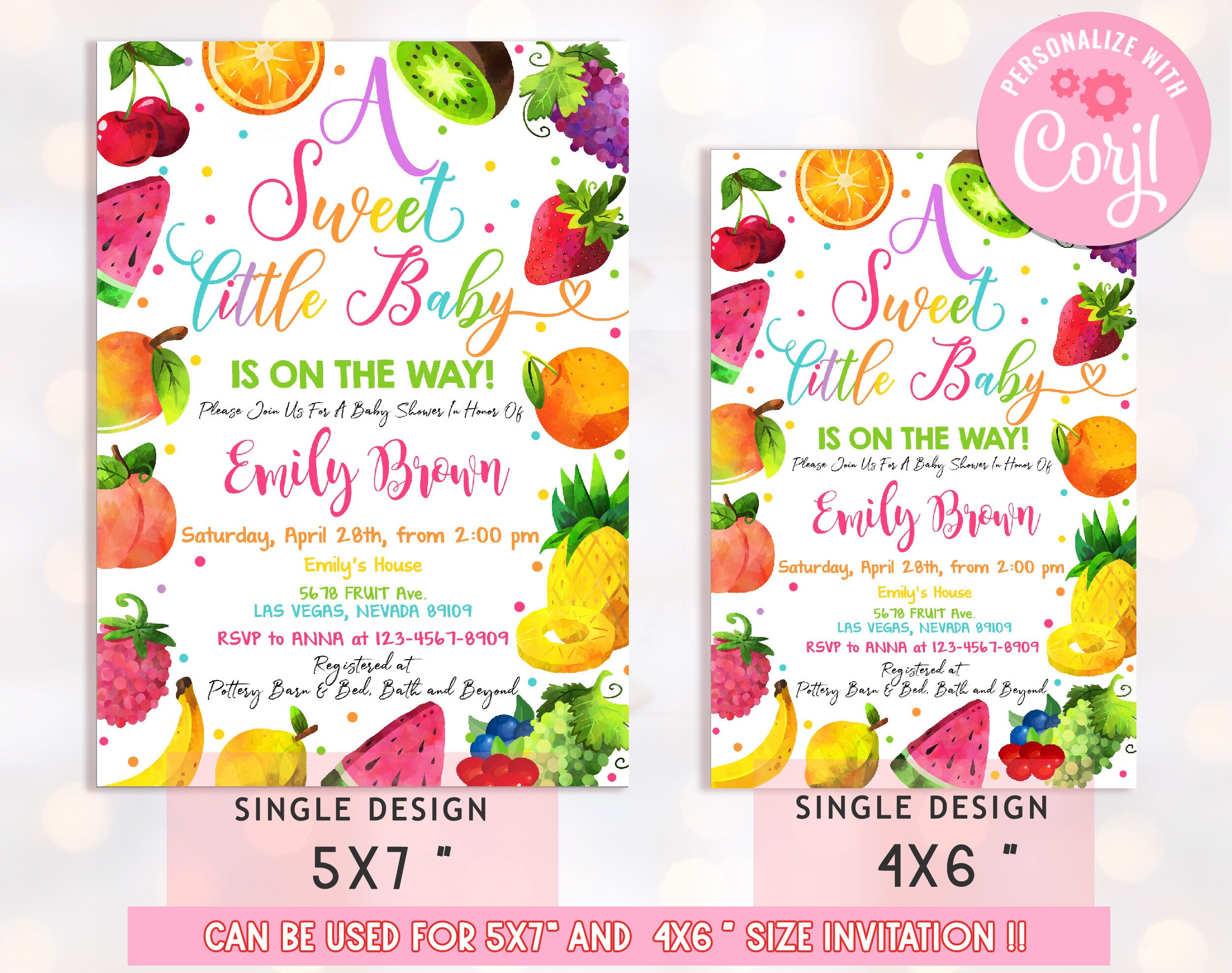 Tutti Frutti Baby Shower Ideas & Inspiration // Hostess with the