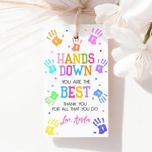 Jij bent zonder twijfel de beste leraar Waardering Bedankkaartje Handdesinfecterend middel Cadeaukaartjes Einde van de school klaspersoneel bedankt afdrukbare TE02R