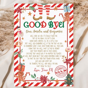 Goodbye Elf Letter From Elf Departure Farewell Letter From the - Etsy