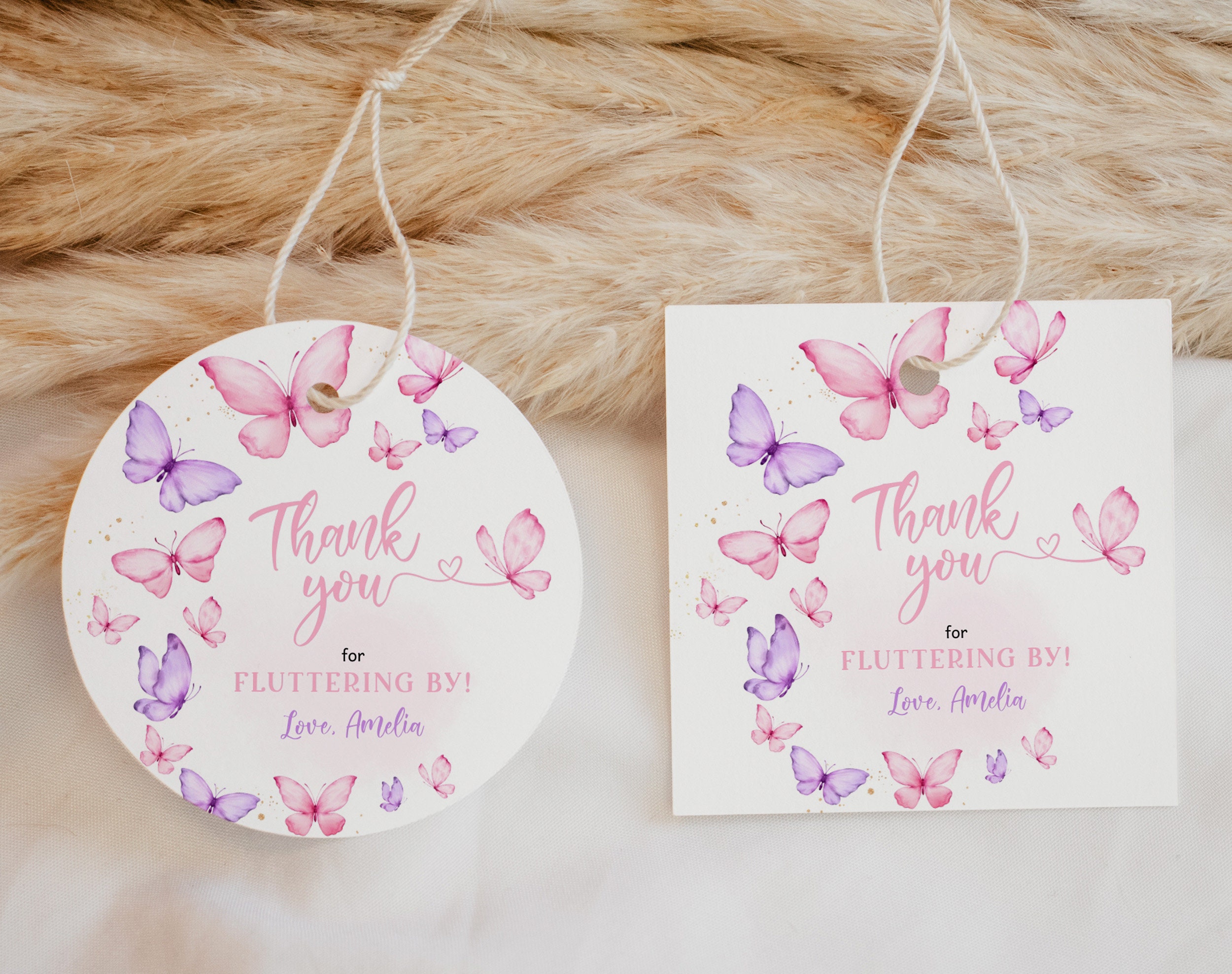 100 Etichette Rtonde Thank You In Carta Kraft Con Spago Di Iuta – 3,5 Cm, Per Bomboniere, Regali Compleanno E Fai Da Te