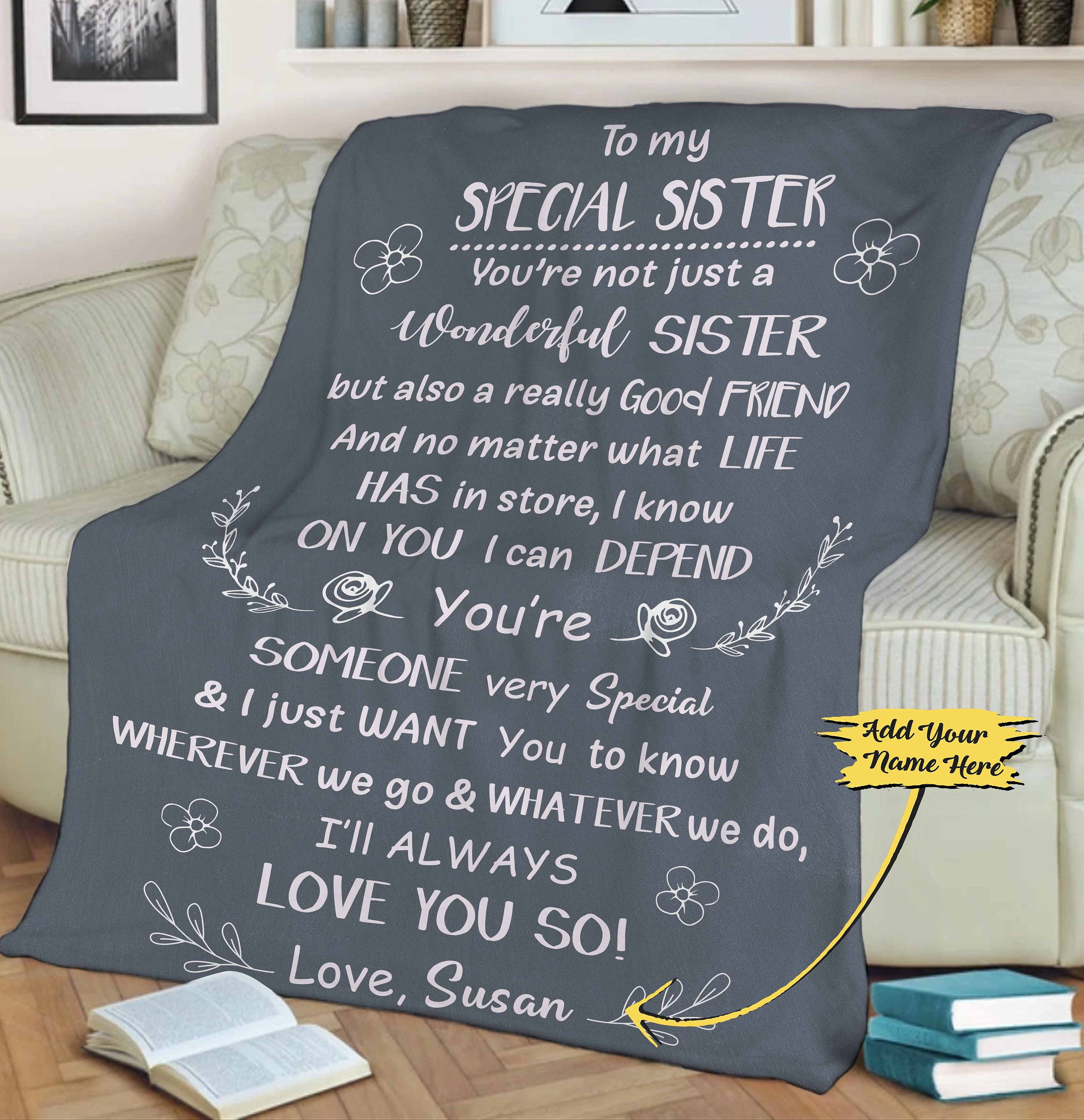 Blanket For Sister Day I Will Always Love You Fleece Blanket Etsy