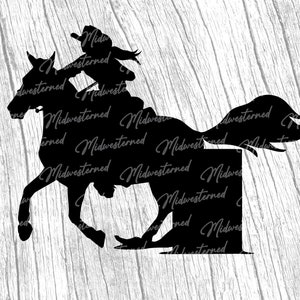 Barrel Racer Girl svg - Barrel Racing svg - Barrel Racer svg - Rodeo svg - Cowgirl svg - Barrel Racing png - paard svg - Cowgirl silhouet
