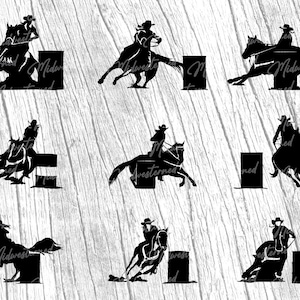 Barrel Racer svg BUNDLE - Barrel Racing BUNDLE png - rodeo cowgilr bundle art - Horse race art bundle svg - Horse bundle svg
