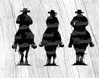 Horse Riders SVG – Cowboy Silhouette, Western Graphic (Digital Download)