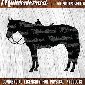Cheval sellé SVG - Silhouette cheval svg - cheval svg
