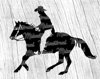 Cowboy Loping Horse SVG – Western Riding Clip Art (Digital Download)