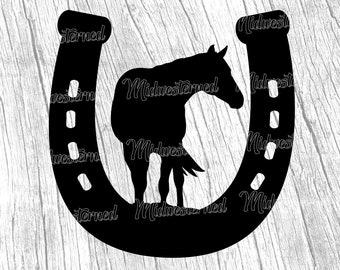 Horseshoe Split Monogram Svg Horse Shoe Svg Horse Svg. - Etsy