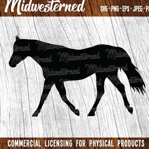 Cheval au trot SVG - svg de cheval - Silhouette de cheval png - Cheval png