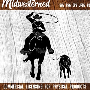Calf Roper Front SVG - Horse svg - Cowboy svg - Roping Horse png - Rodeo clip art