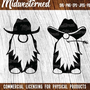 Cowboy kabouters SVG - kabouter clipart - kabouters png - kerst kabouter kunst