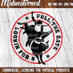 Bull Rider SVG – Rodeo T-Shirt Design, 8 Second Ride (Digital Download)