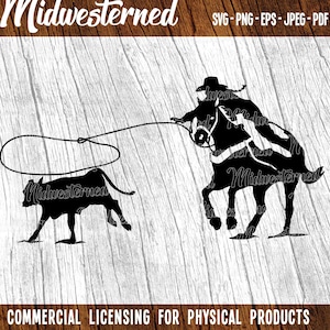 Breakaway Roper SVG – Rodeo Cowgirl Clipart (Digital Download)