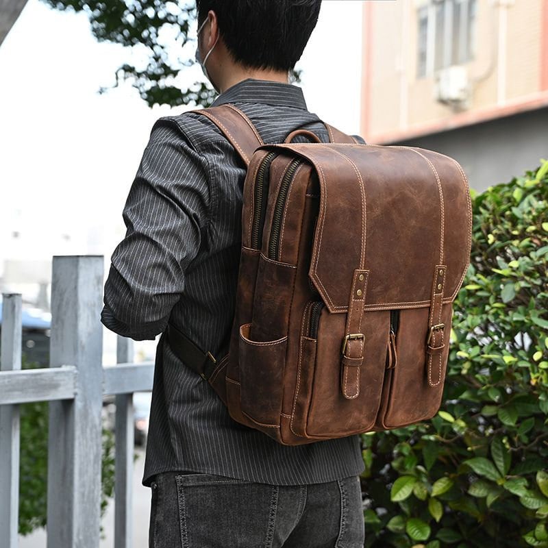 Vintage Leather Travel Laptop Backpack Rucksack Best Gift - Etsy