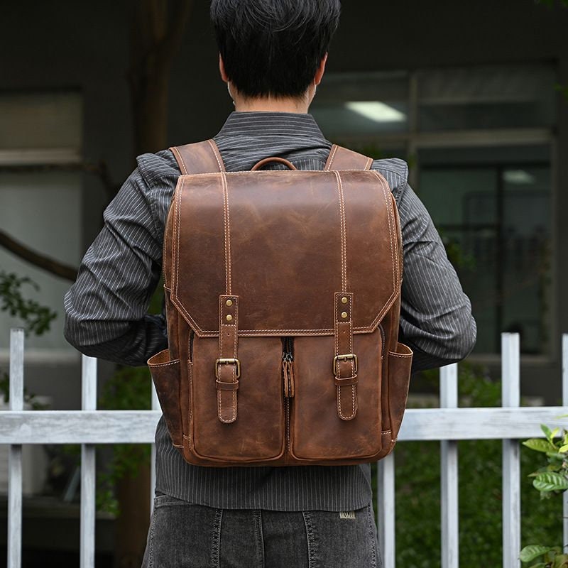 Vintage Leather Travel Laptop Backpack Rucksack Best Gift - Etsy