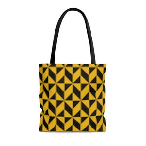Geometric Pattern Black and Pink Tote Bag Etsy Canada