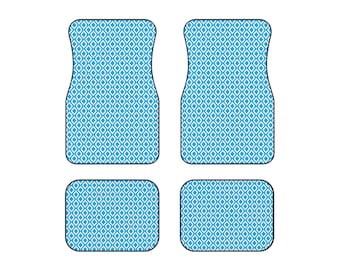 Abstract Ornament Pattern Car Floor Mats (Set of 4) - Vector Illustration Elegance & Durability