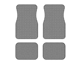 Seamless Diagonal Texture Vector Art Car Floor Mats (Set of 4) - Stylish & Durable