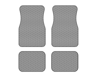 Op Art Design Geometric Pattern Car Mats (Set of 4) - Vector Art Elegance & Durability