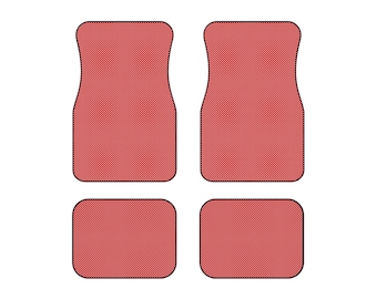 Seamless Polka Dot Pattern Car Floor Mats (Set of 4) - Timeless Style & Enhanced Safety