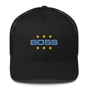 Boss - Premium Trucker Cap | | Trucker Mütze Herren | Trucker Mütze für Damen | Trucker Mütze Streetwear | Trucker Mütze mit Netzstoff