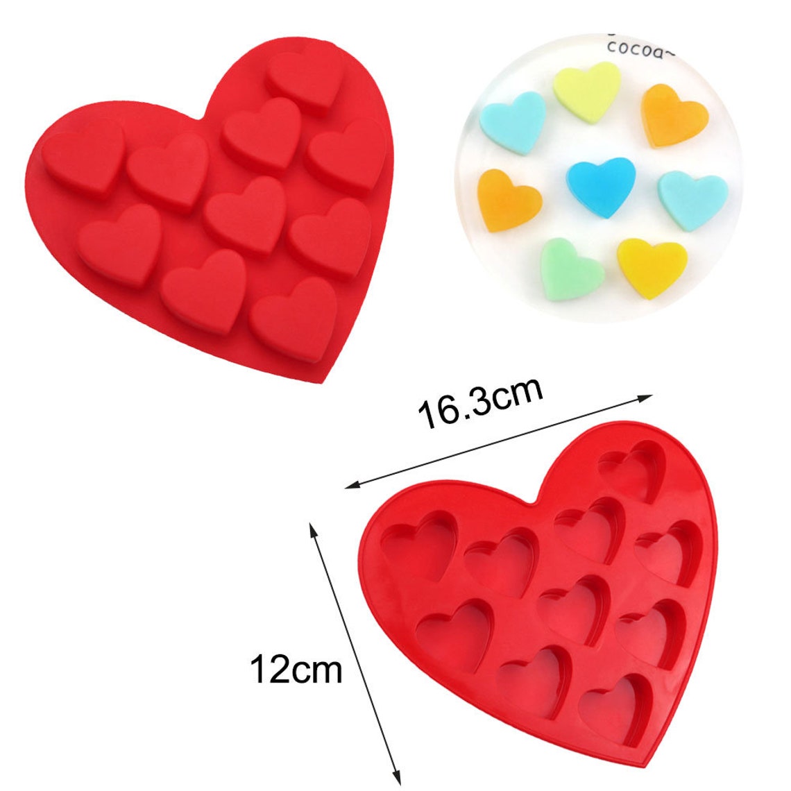 DIY heart mold Silicone 3D Moulds Chocolate Mould Cake Etsy