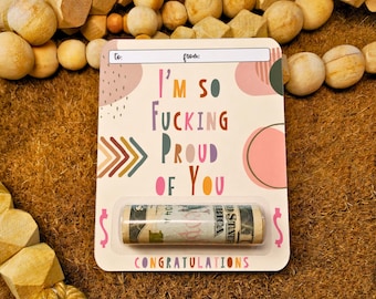 Graduation Money Card Holder, Funny Grad Cash Gift, High School College Grad Gift, Congratulations Card, Class of 2026 Gift for Graduate