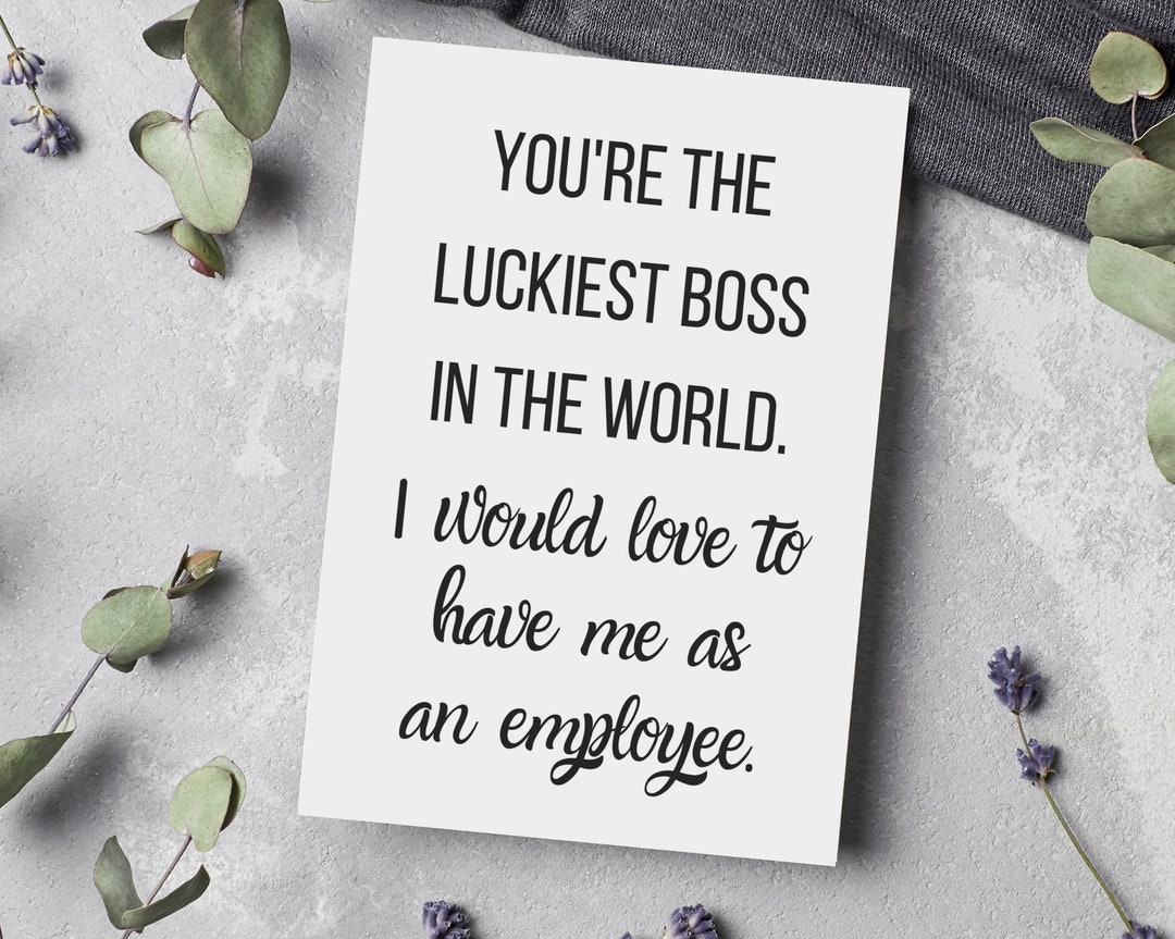 Printable Funny Card for Boss, Gift for Co-worker Birthday, Boss Day ...