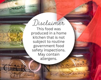 Cottage Food Law Disclaimer Stickers, Waterproof Home Bakery Label Inspection Stickers, Farmers Market Labels, Vendor Fair Supplies