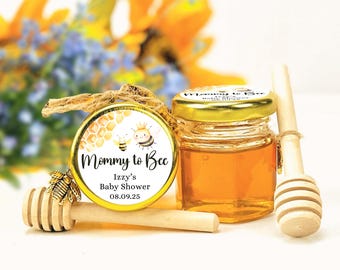 Baby Shower Honey Label, Mommy to Bee Stickers, Parents to Bee Stickers, Bumble Bee Baby Shower Decoration, Honey Bee Baby Shower Favors