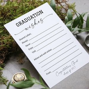 Graduation Best Wishes Cards, Advice Cards for Graduation Party, Class of 2024 Party Decorations, Gift for Graduate, Wishes for the Graduate