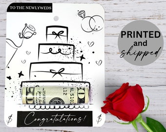 Wedding Money Card, Cash Wedding Gift Idea, Gift to Newlyweds, Honeymoon Fund Gift, Wedding Money Holder Card for Couple, Bride and Groom