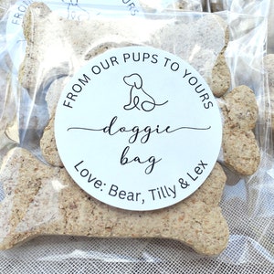 Wedding Doggie Bag Stickers, Dog Treat Wedding Favor Labels, Bridal ...