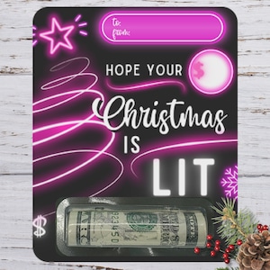 Christmas Money Card, Christmas Money Holder Card, Stocking Stuffer, Christmas Gift for Kids, Cash Gift Ideas Christmas, Money Gift Holder