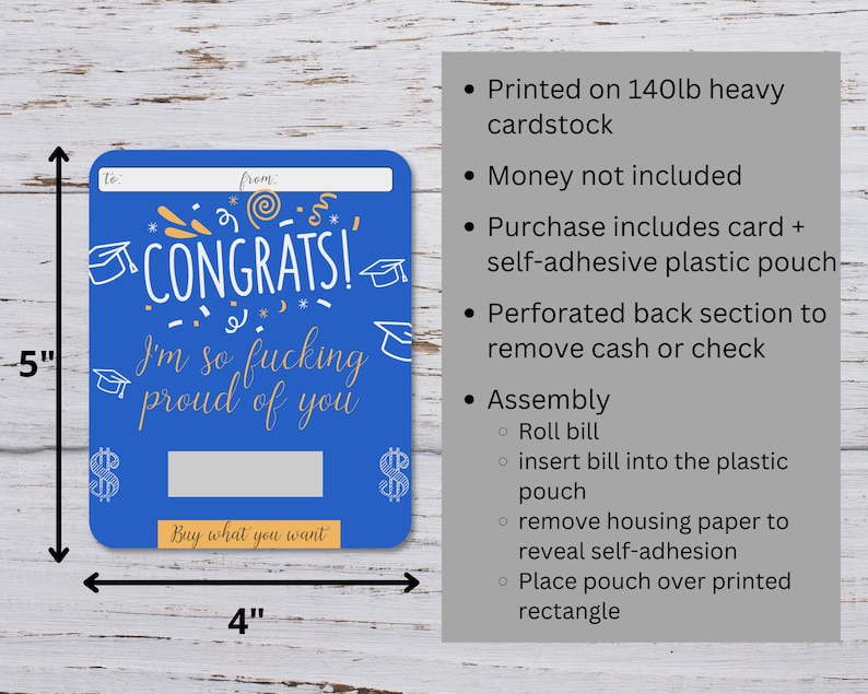 Congratulations Money Card, Graduate Money Holder Card, Graduation Cash ...