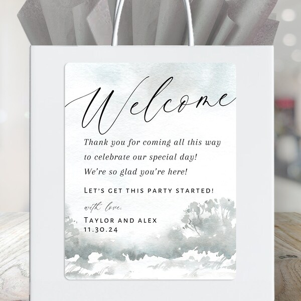 Welcome Bag Tags - Etsy
