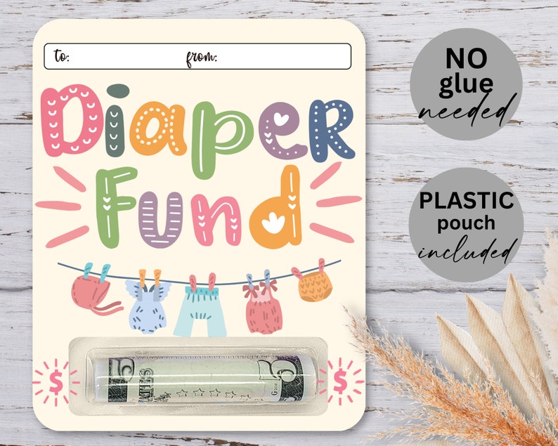 Baby Shower Money Card for Girl Cash Gift for Baby Shower Etsy