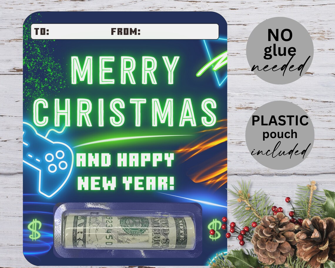 Christmas Money Card Video Game Christmas Gift Stocking - Etsy